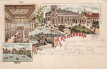 Dortmund Ansichtskarte / Postkarte / Litho / Gruss von der Kronenburg / Saal / Grotte /.. -