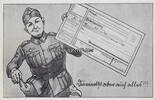 Drittes Reich Ansichtskarte / Postkarte / Künstlerkarte / Soldat mit leeren Taschen... -