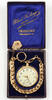 Lüdenscheid / Schweiz Offene Herrentaschenuhr in 585er Gelbgold mit Uhrenkette, Medaillon Anhänger -