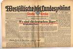Drittes Reich / Westfalen Westfälische Landeszeitung Rote Erde / Amtliches Blatt der NSDAP -