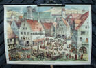 Bundesrepublik Deutschland Schulwandkarte / Rollbild Karte / Lehrtafel / Geschichte / Mittelalter / ... -