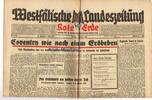 Drittes Reich / Westfalen Westfälische Landeszeitung Rote Erde / Amtliches Blatt der NSDAP -