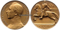 Deutsches Reich Mattierte Bronzemedaille / Wilhelm Kronprinz d. deutsch. Reiches / Gott mit uns! -
