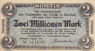 Bochum 2 Millionen Mark Notgeld / Die Gewerkschaft ver. Constantin der Große in Bochum -