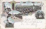 1902 Menden Ansichtskarte / Postkarte / Litho / Gruss aus Menden / Katk. Kirche / Total.... 2-3