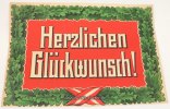 Deutsches Reich Patriotisches Schild,Herzlichen Glückwunsch!(46,8 x 32,7cm)Papier -