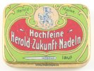 Deutsches Reich,Nürnberg Grammophon Nadeldose,Hochfeine Herold-Zukunft-Nadeln laut -