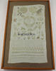 Deutscher Bund Biedermeier ABC-Tuch / Stickmustertuch / gerahmt -
