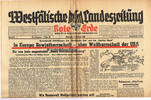 Drittes Reich / Westfalen 3.2.1943 Westf&auml;lische Landeszeitung Rote Erde ... 15.23 &pound;  +  10.16 &pound; shipping