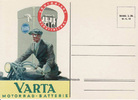 Deutsches Reich Reklamekarte/VARTA Motorrad-Batterie / Säuredicht - Schüttelfest -
