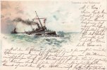Deutsches Reich Künstlerkarte A.H./Torpedos unter Volldampf. -