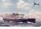 Deutsches Reich Künstlerkarte / Hamburg-Amerika-Linie S/S Amerika -