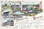 Darmstadt Litho/Gruss vom Übungsplatz bei Darmstadt/Sicherheits Stand/Zelt/... -
