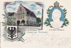 Dortmund Prägekarte/Gruss aus Dortmund./Das alte Rathhaus./S. M. Kaiser Wilhelm II. -