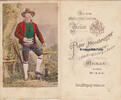 Meran / Südtirol / Italien Kabinettfoto / Mann in Tracht / Peter Moosbrugger Hof-Photograph S. M. des... -
