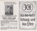 Deutsches Reich / Bamenohl 1944 Totenzettel / Sterbebild / Paul Müller G... 4.33 £  +  8.67 £ shipping