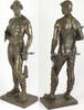 Berlin / Brandenburg an der Havel Bronzeskulptur eines Bergmanns von Albert Caasmann -