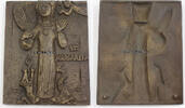 Bundesrepublik Deutschland Bronzeplakette / Bronzerelief / Egino G. Weinert / St. Margareta -