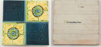 Deutsches Reich Keramik Fliese / Jugendstil Fliese -