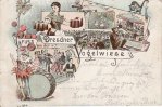 Dresden(8010 Ost) Lithographie/Gruss von der Dresdner Vogelwiese -