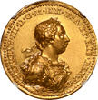 Great Britain 1761 Coronation of George III Gold Medal NGC AU+ Mintage: 858