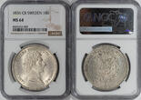 Sweden 1836-CB Carl XIV Johan Riksdaler NGC MS-64