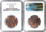 Great Britain 1870 Victoria Bronze Penny NGC MS-63 Red & Brown SCARCE DATE !!