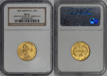 Reserve Bank of Australia 1866 Victoria Gold Sovereign NGC MS-61 Old Slab!!