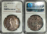 Great Britain 1743 George II Silver Crown NGC AU-58