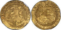 Spain 2 Excelentes Spain Ferdinand & Isabella (1476-1516) Gold 2 Excelentes NGC MS-64 -