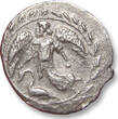 ANCIENT GREECE 13mm AR silver litra circa 461-435 B.C. Sicily, Camarina / Kamarina - tiny coin in great condition - VF+ light steelgrey toning