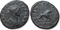 ROMAN EMPIRE AE antoninianus Probus, Siscia mint - radiate lion reverse, scarce type - -