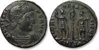 ROMAN EMPIRE AE (silvered) follis / nummus Constans, Thessalonica mint, 4th officina - mintmark SMTSΔ - -