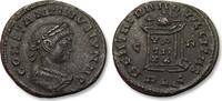 ROMAN EMPIRE AE (silvered) follis / nummus Constantine II as Caesar, Lugdnunum (Lyon) mint - mintmark PLC - -