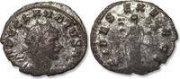 ROMAN EMPIRE AE/BI silvered antoninianus Claudius II Gothicus, Rome mint - FIDES EXERCI reverse - -