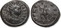 ROMAN EMPIRE AE/BI (silvered) antonininaus Tacitus, Ticinum (Pavia) mint - MARTI PACIF, S - -