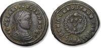 ROMAN EMPIRE AE follis / nummus Constantine II as Caesar, Heraclea, 4th officina - DOMINOR•NOSTROR•CAESS, SMHΔ -
