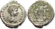 ROMAN EMPIRE AR silver denarius circa 201-202 A.D. Geta as Caesar, Rome ... 103.17 £  +  16.47 £ shipping