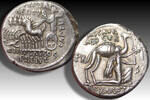 ROMAN REPUBLIC AR silver denarius 58 B.C. M. Aemilius Scaurus & P. Plaut... 258.57 £ Tax included +  13.88 £ shipping