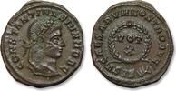 ROMAN EMPIRE AE follis / nummus Constantine II as Caesar - CAESARVM NOSTRORVM / ASIS(sunburst) - -