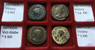 ROMAN EMPIRE AE/BI (silvered) antoninianus Carinus as Caesar / Augustus, Antioch mint - group of 4 coins - -