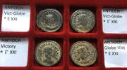 ROMAN EMPIRE AE/BI (silvered) antoninianus Carinus as Caesar / Augustus, Antioch - group of 4 coins - good/high quality -