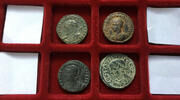 ROMAN EMPIRE AE follis / nummus Group / lot of 4 late Roman Constantinian Dynasty coins -