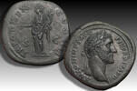 ROMAN EMPIRE 35mm AE sestertius Antoninus Pius, Rome mint - heavly tooled & smooted, priced as such - huge coin -