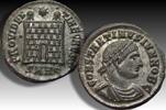 ROMAN EMPIRE AE (silvered) follis / nummus circa 327-329 A.D. Constantine II as CAESAR, Heraclea mint - PROVIDENTIAE CAESS / SMHЄ - EF++ mint sta...