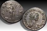 ROMAN EMPIRE AE/BI silvered antoninianus Numerianus as Augustus, Lyon mint - PAX AVG / B - rare type! -
