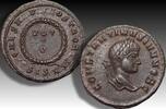 ROMAN EMPIRE AE follis / nummus circa 320-321 A.D. Constantine II as Caesar, Siscia - CAESARVM NOSTRORVM / VOT-V / ΓSIS✱ - VF+ / EF-even dark pat...