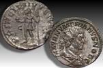 ROMAN EMPIRE AE/BI (silvered) antoninianus Numerianus as Caesar, Lyon mint - PRINCIPI IVVENTVT / C - -