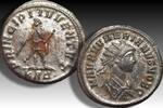 ROMAN EMPIRE AE/BI (silvered) antoninianus Numerianus as Caesar, Rome mint - PRINCIPI IVVENTVT / KAΔ - -
