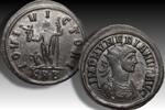 ROMAN EMPIRE AE/BI (silvered) antoninianus Numerianus as Augustus, Rome mint - IOVI VICTORI / KAB - -
